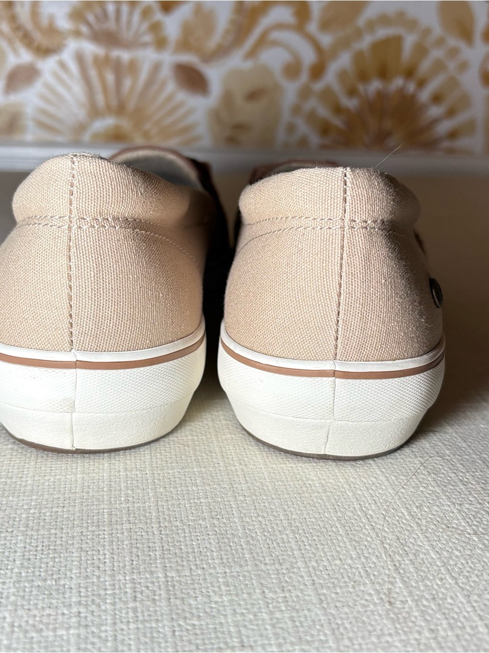 Grasshoppers Neutral Slip-On Loafers | Coastal Ralph Lauren Style Flats | Preppy - Picture 6 of 7
